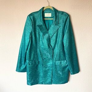 Meshki glitter oversized blazer mini dress